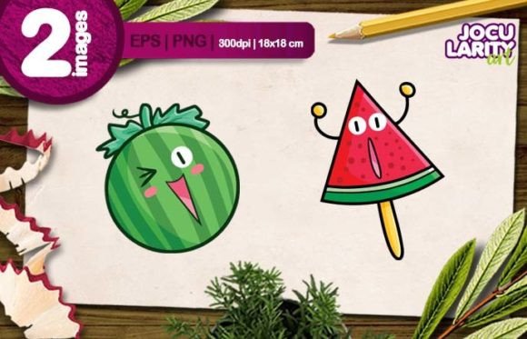 Adorable Kawaii Watermelon Character Cartoon: A Sweet Design Asset