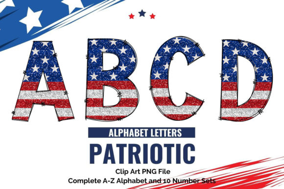 America's Patriotic Palette: The Doodle Glitter Alphabet