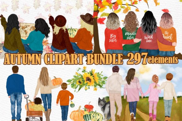 Autumn Clipart Family Clipart Pumpkins: Your Go-To Seasonal Design Bundle