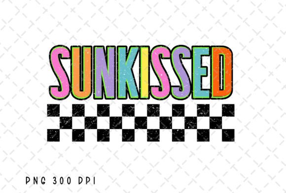Colorful Sunkissed Summer Checkered: Your Go-To Summer Graphic