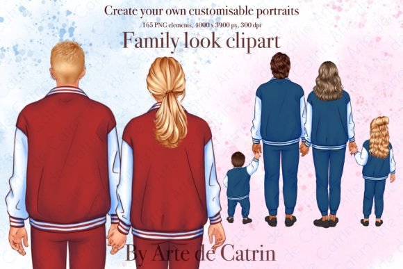 Family Look Clipart: People Clipart for Modern Projects