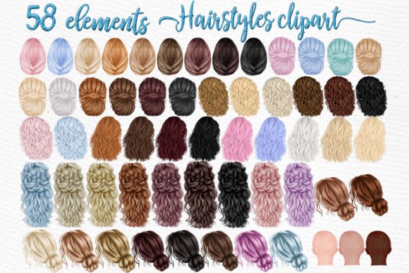 Hairstyles Clipart Girls Hairstyle PNG: Creative Design Assets