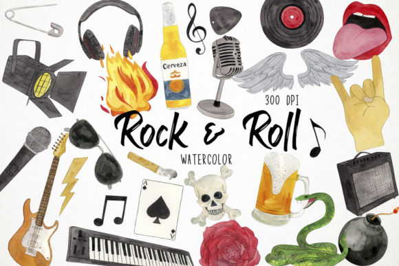 Heavy Watercolor Rock and Roll Clipart: A Designer's Guide