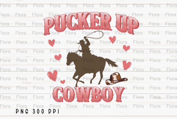 Puck Up Cowboy Valentines Day Retro PNG: Vintage Charm for Modern Creators