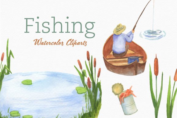 Unlock Rustic Charm with Fisherman Boat Watercolor Clipart