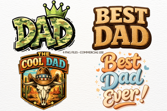 Western Dad Clipart Father's Day PNG: A Bold Collection